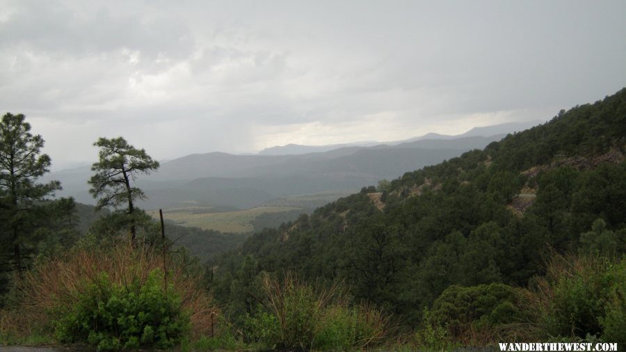 Descent out of the Mogollon mountains