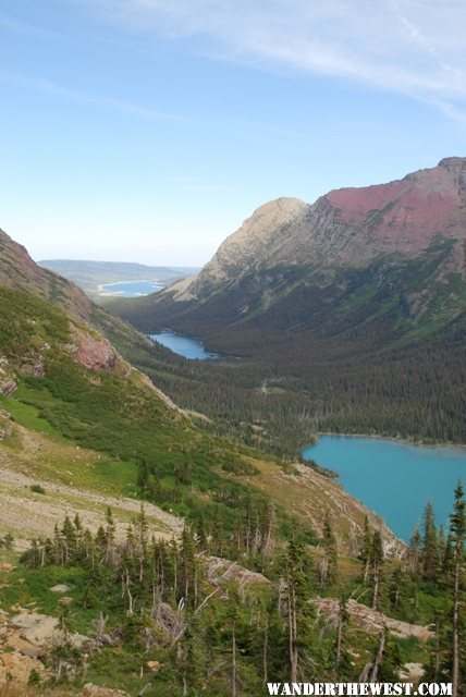 down caynon veiw of Grinnell hike