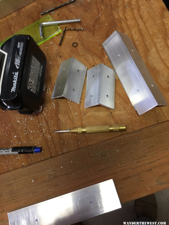 drilling the cut aluminum stock