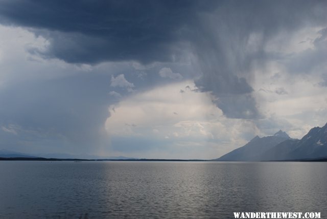 driving south into the Tetons