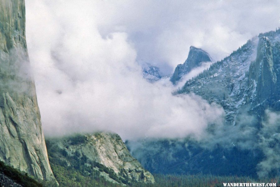 El Capitan with clearing storm