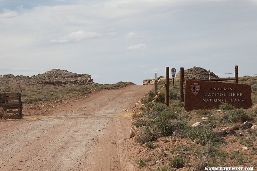 Entering Capitol Reef - the back way