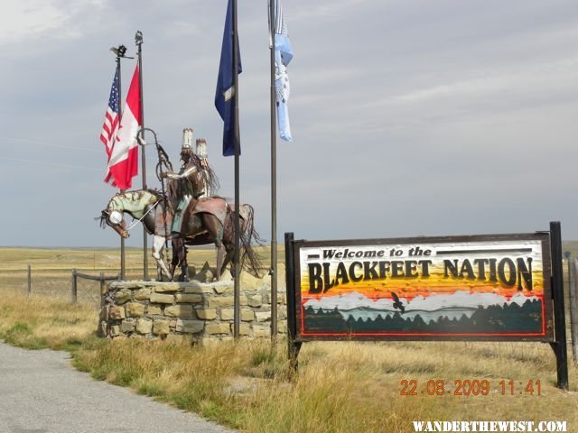 entrance Blackfoot reservation