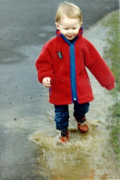 eric in puddle