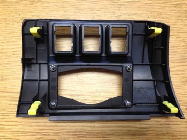 Factory integrated brake controller panel but with a panel installed to mount Tekonsha P-3 brake controller.  Available as shown from ESP Truck Access