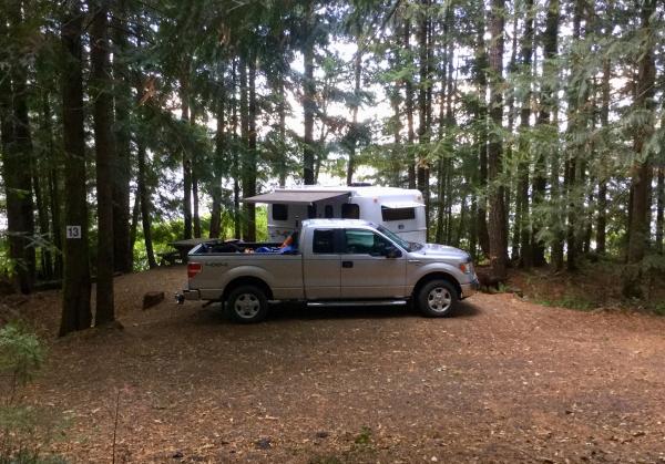 First dry camp, Old Mill campsite, Nanaimo Lakes BC.