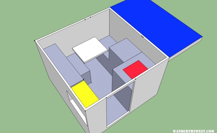 Flatbed camper potential layout 1