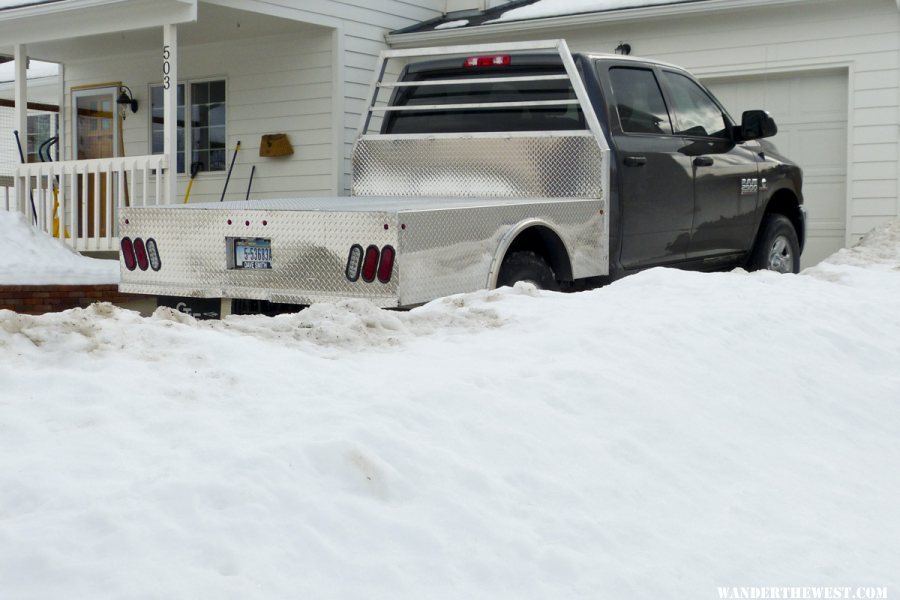 Flatbed In snow