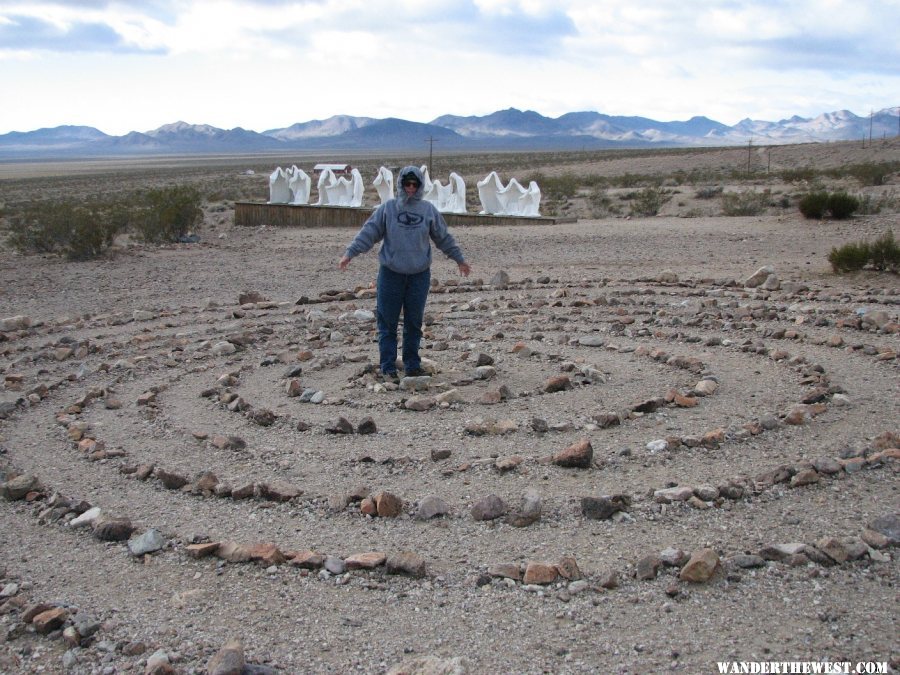 Following the spiral trail to the center.