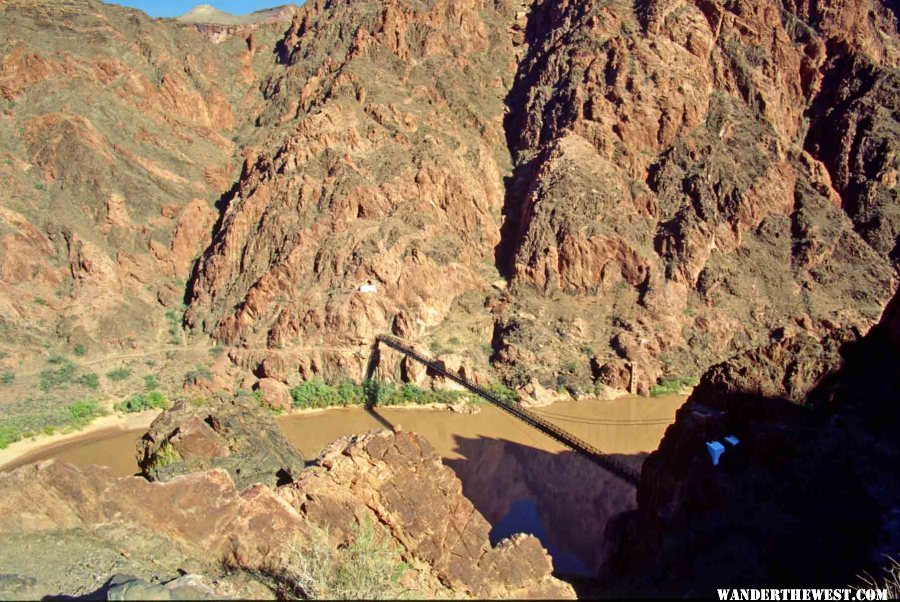 Foot-bridge over the Colorado at the bottom of the South Kaibab