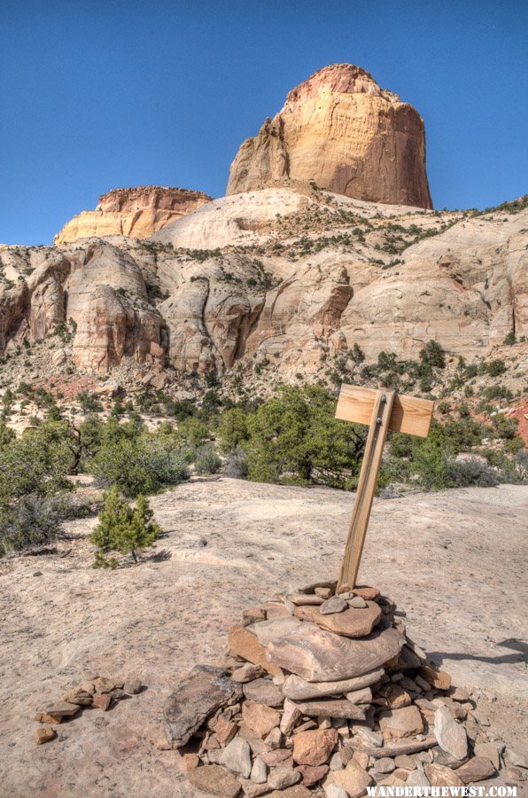 Golden Throne and "End of Trail" sign