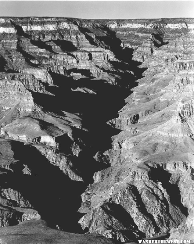 "Grand Canyon from S(outh). Rim, 1941" by Ansel Adams