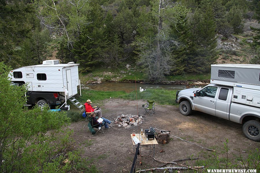 Great dispersal camping on the road to Silver City