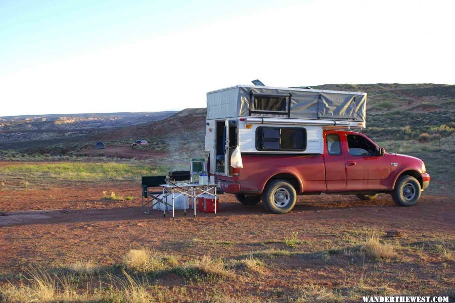 Grilling Burgers at Horseshoe Canyon Camp