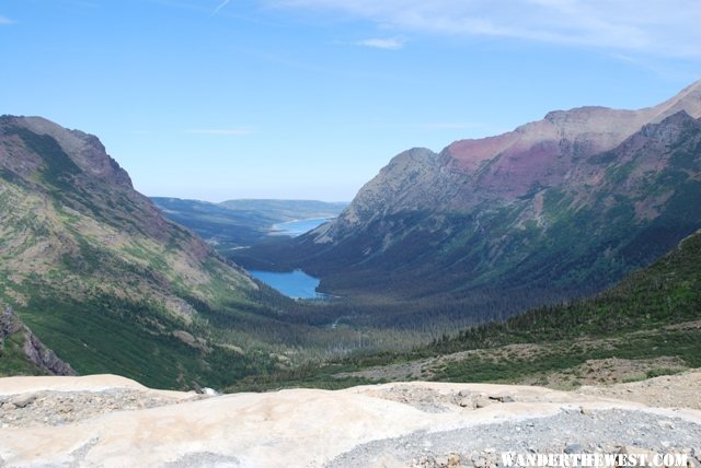 Grinnell Glacier looking down caynon