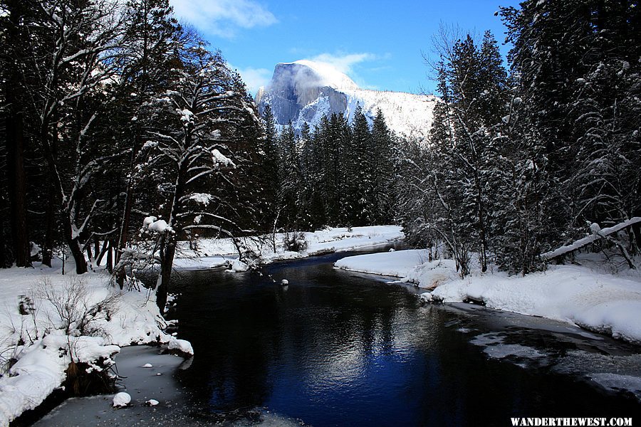 Half Dome in Winter