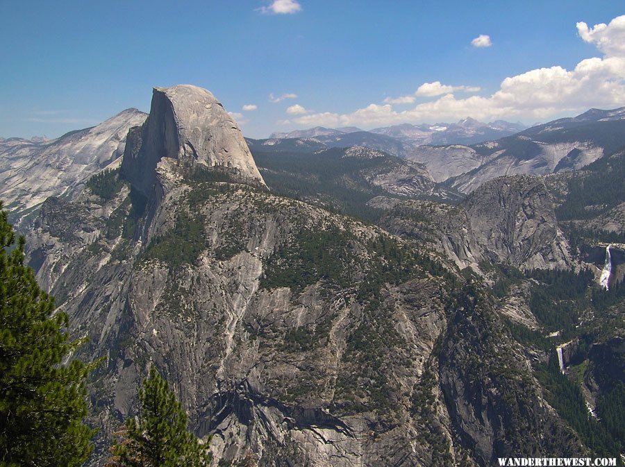 Half Dome, Vernal and Nevada Falls from Glacier Point