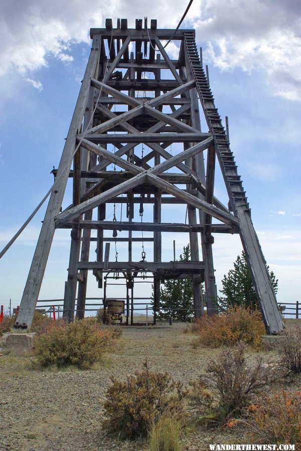 Headframe of American Eagles Mine