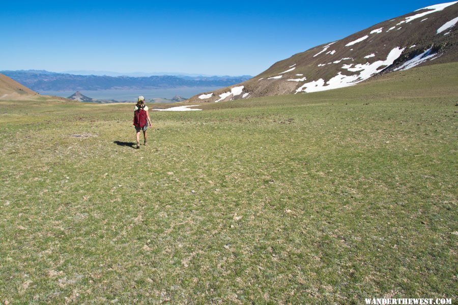 Heading Off the Summit Plateau