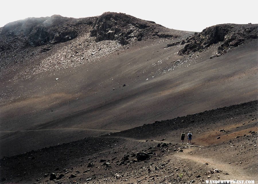 Hiking along Mount Haleakala