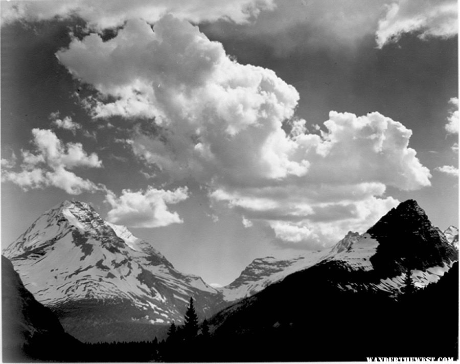 "In Glacier National Park" by Ansel Adams, ca. 1933-1942