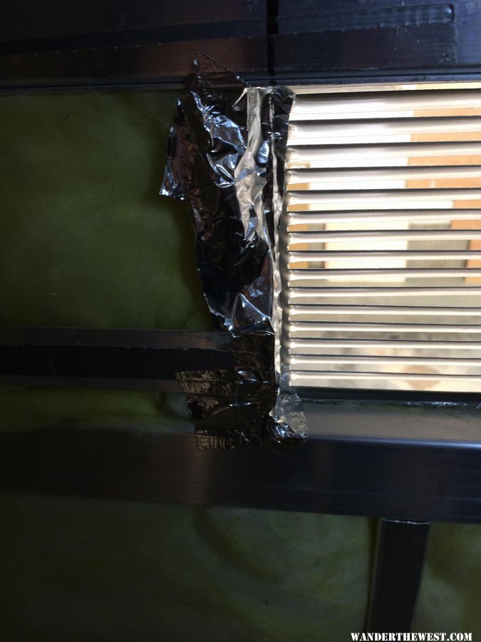 inside - edge of new fan vent