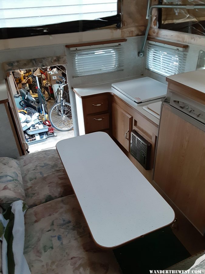 Inside of the new camper