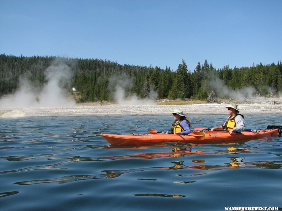 Kayaking on Yellowstone Lake