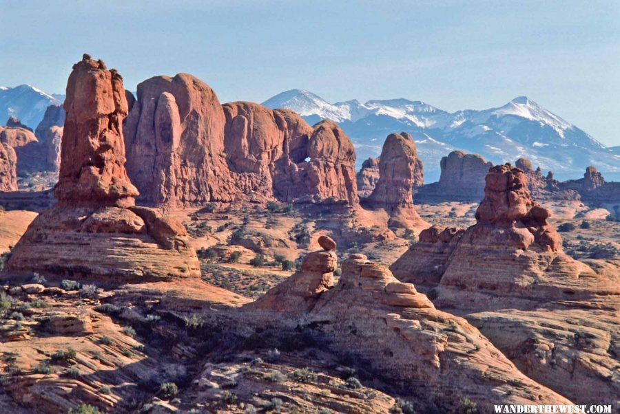 La Sal Mountains from Arches NP