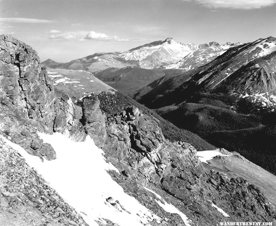 "Long's Peak, Rocky Mountain National Park" by Ansel Adams, ca. 1933-1942