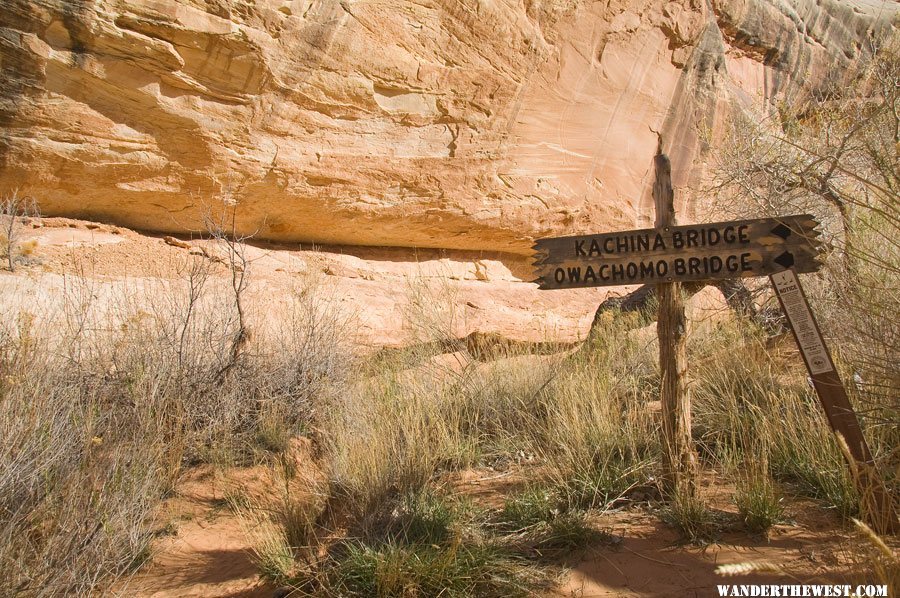 Loop Trail Sign Below Sipapu Bridge