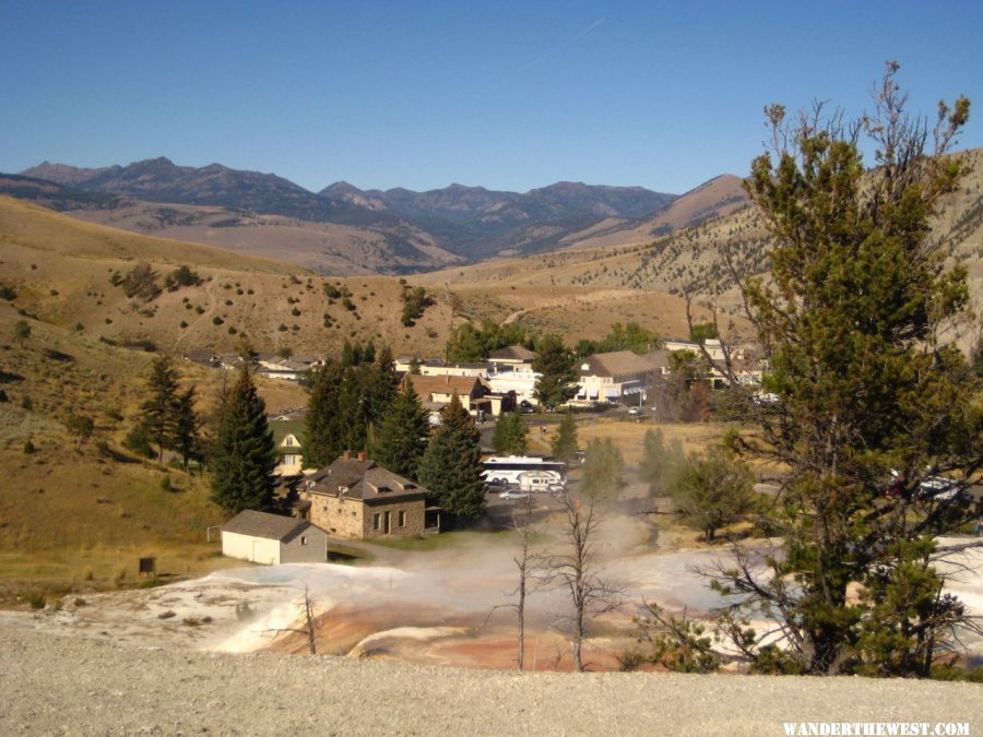 Mammoth Hot Springs area