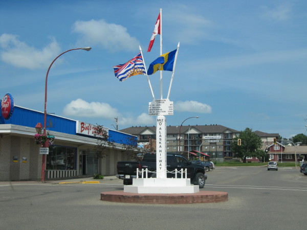 mile "0" Dawson Creek.