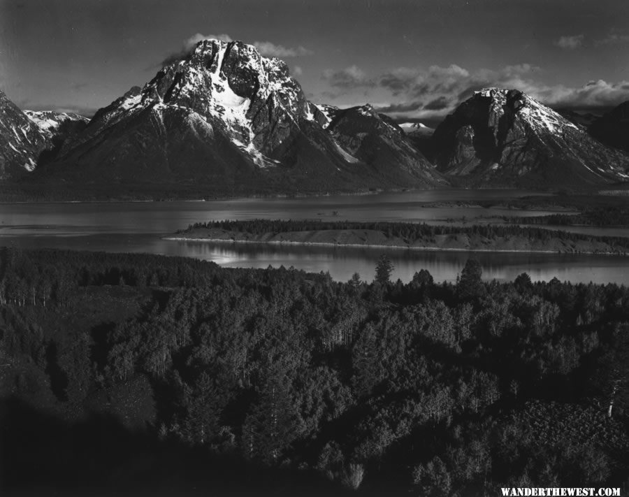 "Mt. Moran, Teton National Park" by Ansel Adams, ca. 1933-1942