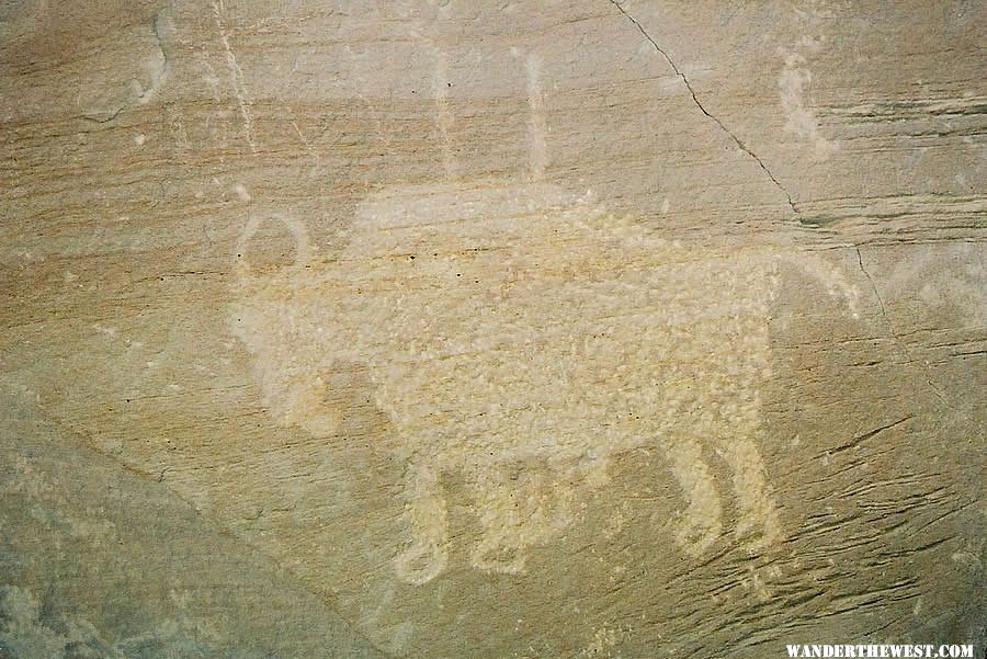 Nine Mile Canyon Petroglyph - Ute Buffalo