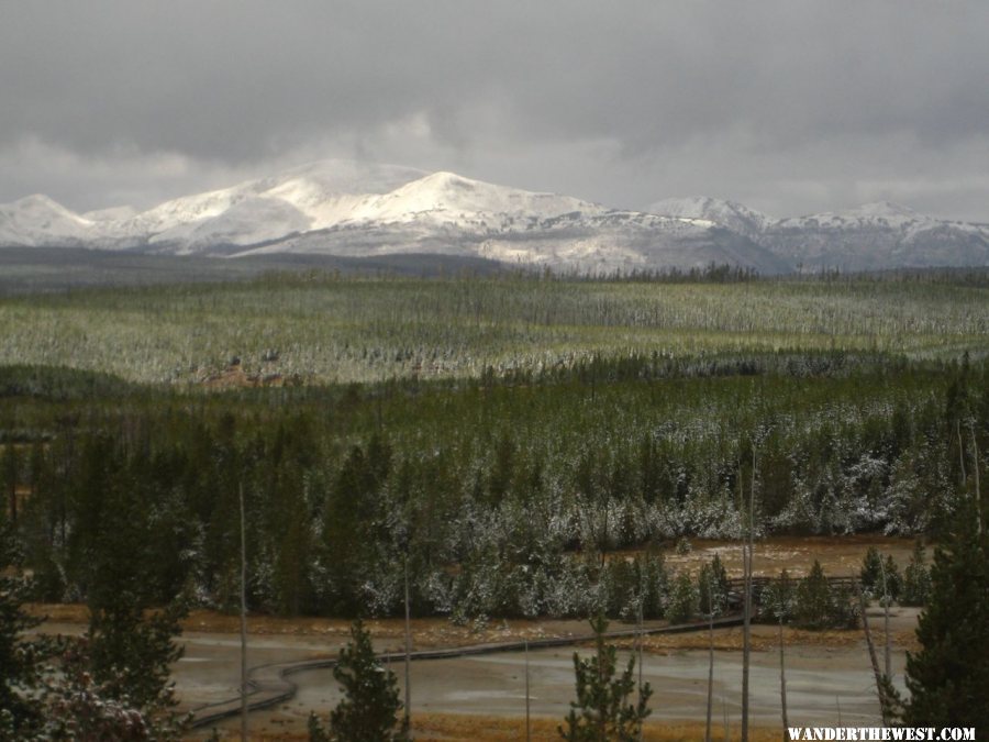 Norris Geyser Basin area