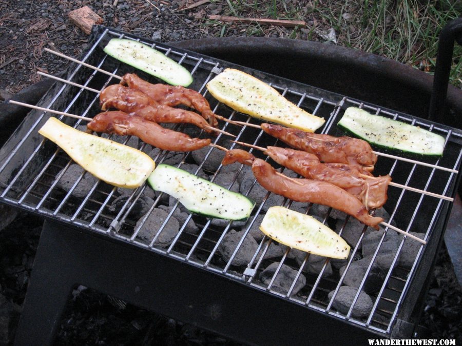 On the grill