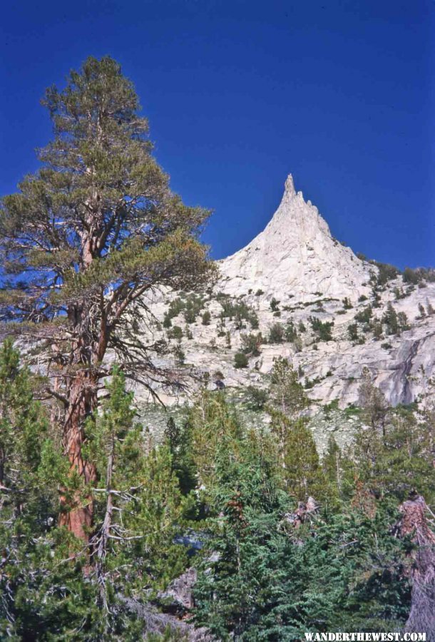 One of the many granite peaks in Tuolumne high country