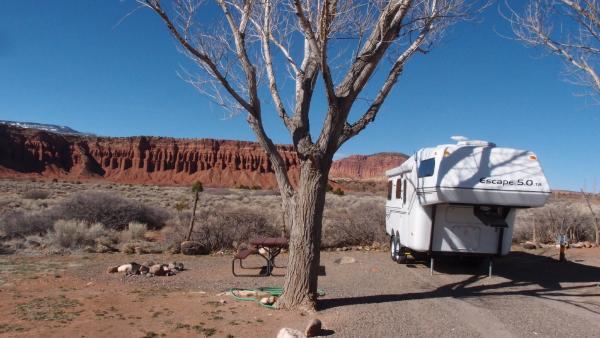 Our all time favorite campsite in Torrey, Utah near Capitol Reef National Park