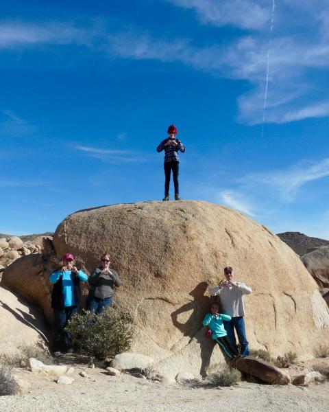 Part of the Clark gang, Joshua Tree NP, New Year 2017