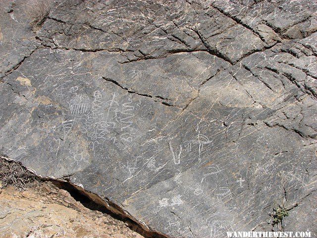 Pictographs in Titus canyon