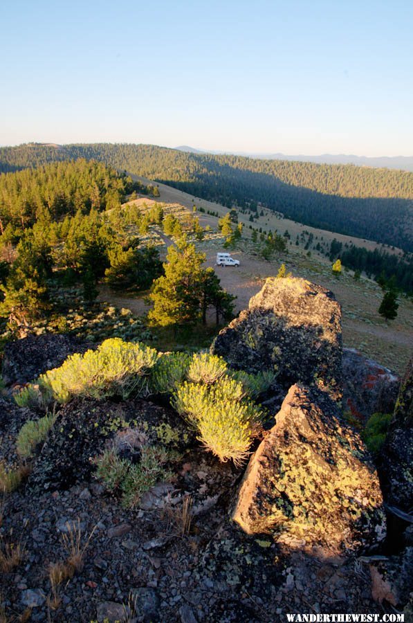 Pine Mountain North Summit View of Campsite