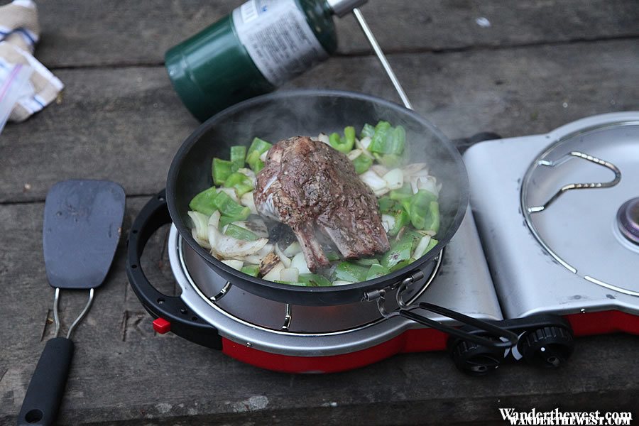 Rack of lamb camping style