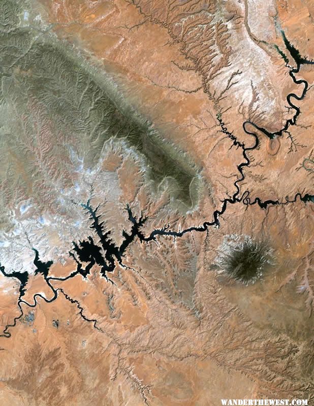 Satellite Imagery of Lake Powell