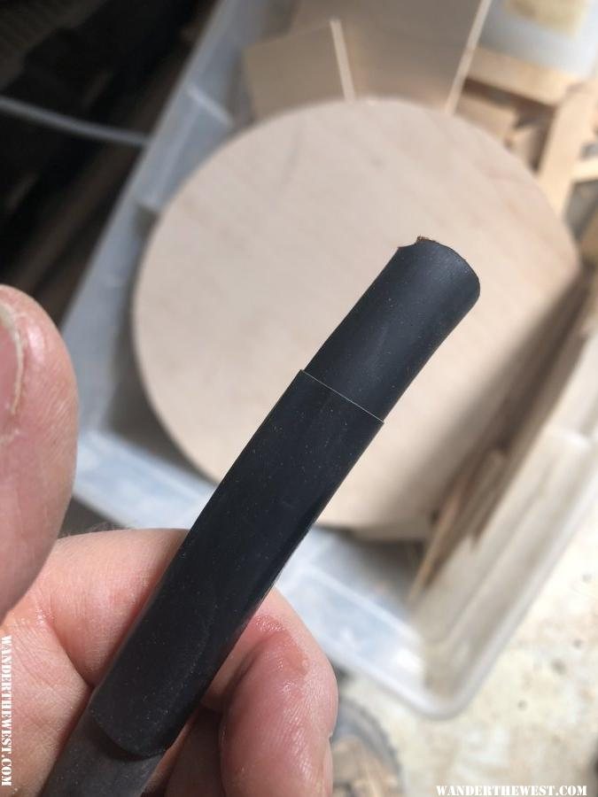 slide on a snug piece of heat shrink