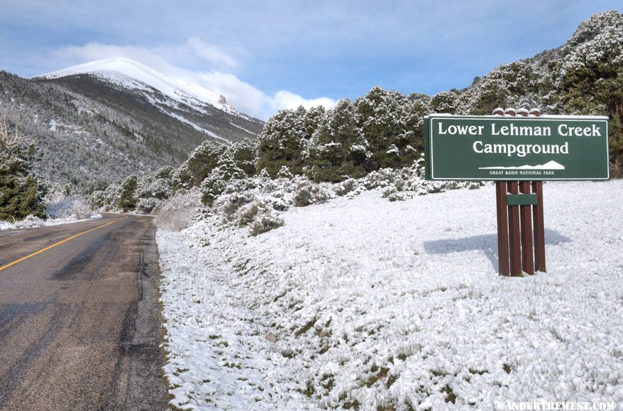 Snowy May at Lower Lehman Cr. CG