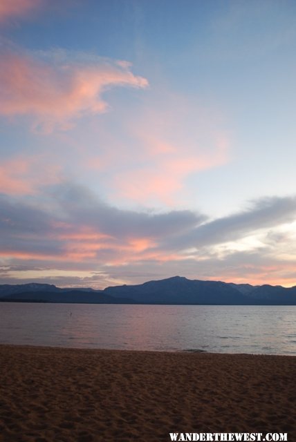 South Lake Tahoe at sunset