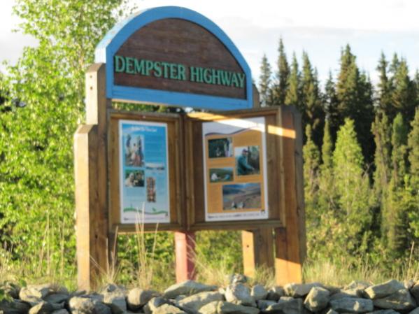 Starting point of the Dempster to Inuvik 710 km one way.