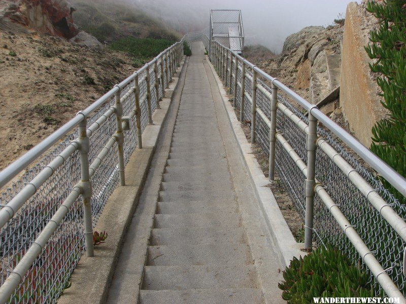 Steps Down To Lighthouse