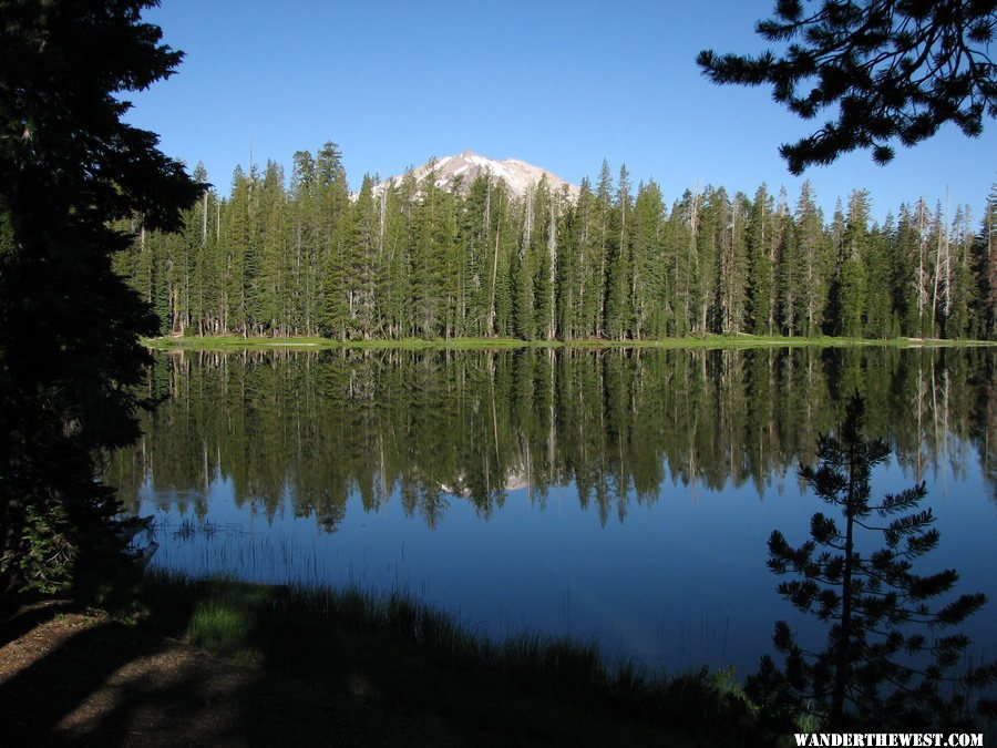 Summit Lake with Mt. Lassen in the background.